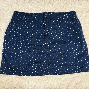 St. John's Bay Womens Size 16 Skort Polka Dots with Pockets Button Zipper Tennis